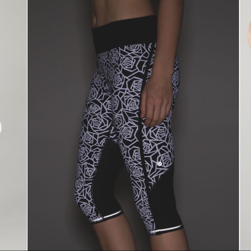 Lululemon Real Quick Crop Posey Leggings